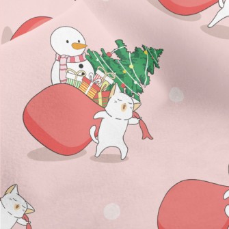 Cat Carries Gifts Micro Fleece