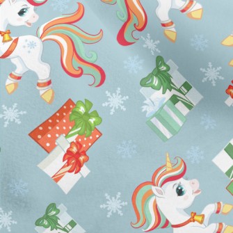 Christmas Color Unicorn Micro Fleece