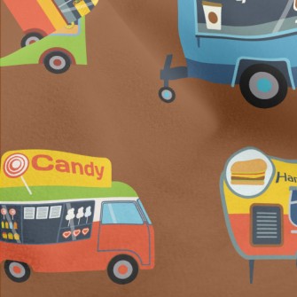 Various Food Trucks Micro Fleece