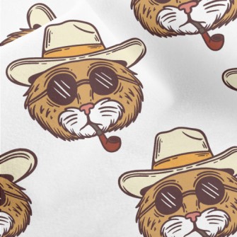 Cool Smoking Pipe Cat Micro Fleece