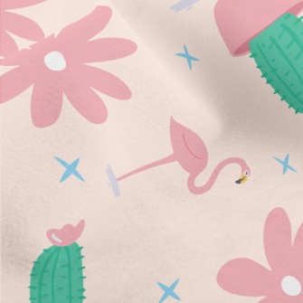 Flamingo Cactus Micro Fleece