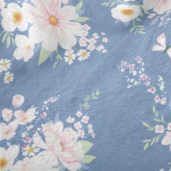 Pink Retro Flowers Minky