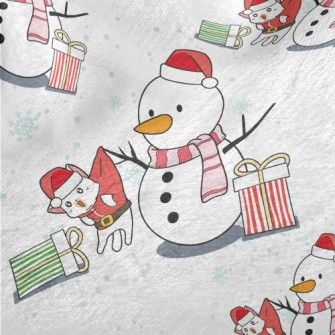 Christmas Snowman Trick Cat Minky