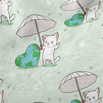 Cats Love The Earth Minky