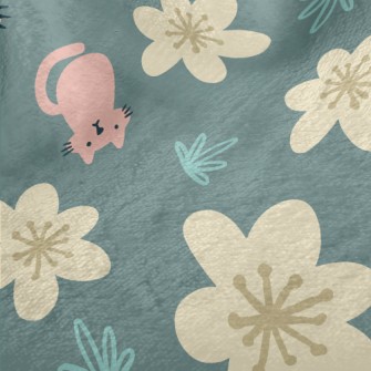 Kitten Little Flower Minky