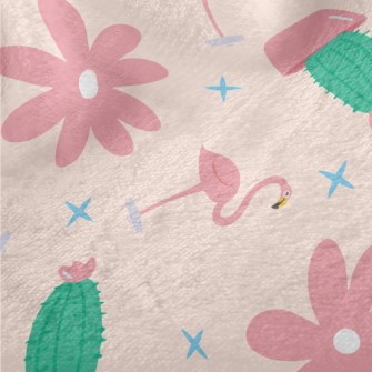 Flamingo Cactus Minky
