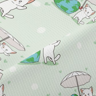 Cats Love The Earth Piqué