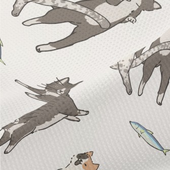 Snatch The Little Fish Cat Piqué