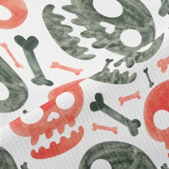 Watercolor Two-color Skull Piqué