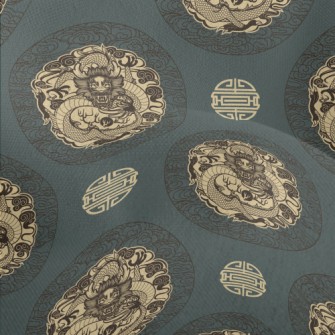 Ancient Mythical Beast Dragon Lightweight Performance Linen
