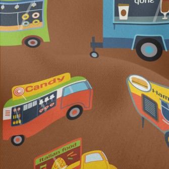 Various Food Trucks Lightweight Performance Linen