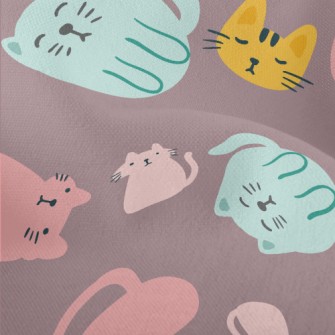Cute Cat Family Lightweight Performance Linen