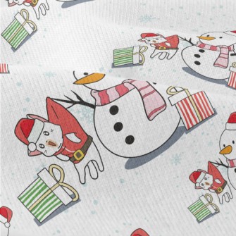 Christmas Snowman Trick Cat Modern Jersey