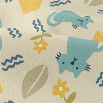 Daze Cat And Flowerpot Modern Jersey