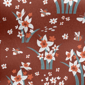 Bright Daffodils Jersey Backed Fleece