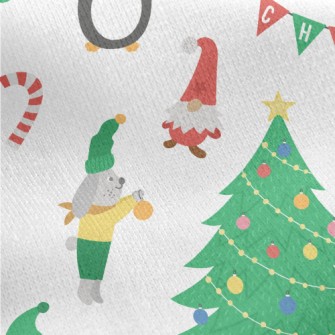 Christmas Animal Party Jersey Backed Fleece