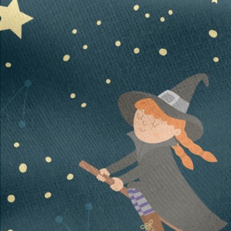 Full Moon Witch Owl Jersey Backed Fleece