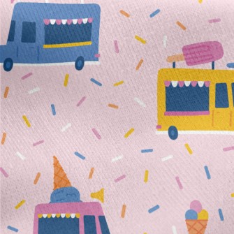 Ice Cream Truck Jersey Backed Fleece