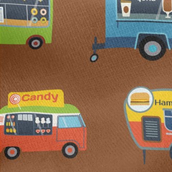 Various Food Trucks Jersey Backed Fleece