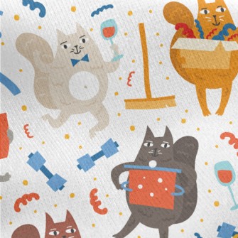 Cat’s Home Life Jersey Backed Fleece