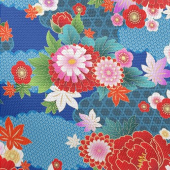 Bright Japanese Flowers Pongee