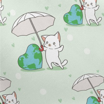 Cats Love The Earth Pongee