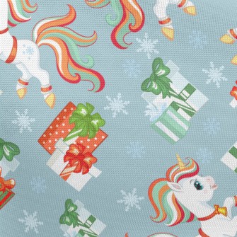 Christmas Color Unicorn Pongee