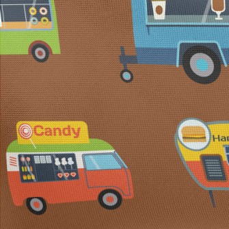 Various Food Trucks Pongee