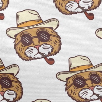 Cool Smoking Pipe Cat Pongee