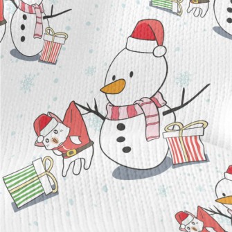 Christmas Snowman Trick Cat Stretch Jersey