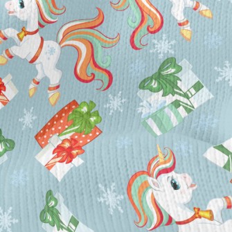 Christmas Color Unicorn Stretch Jersey