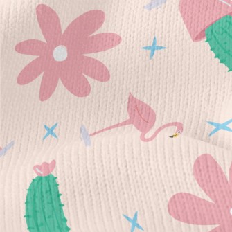 Flamingo Cactus Stretch Jersey