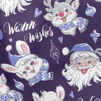 Happy Santa Claus Lightweight Cotton Poplin