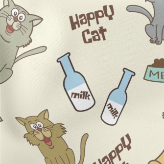 Happy Kitten Lightweight Cotton Poplin