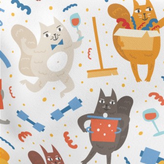 Cat’s Home Life Lightweight Cotton Poplin