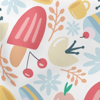 Garden Picnic Popsicles Lightweight Cotton Poplin
