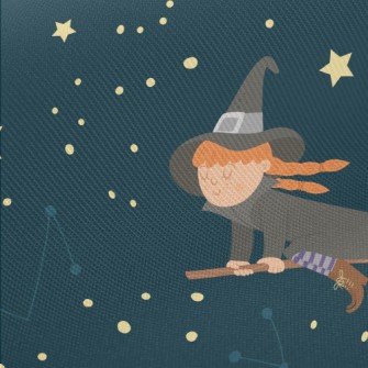 Full Moon Witch Owl Midweight Cotton Poplin