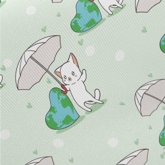 Cats Love The Earth Midweight Cotton Poplin