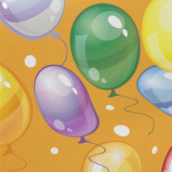 Colorful Oval Balloon Midweight Cotton Poplin
