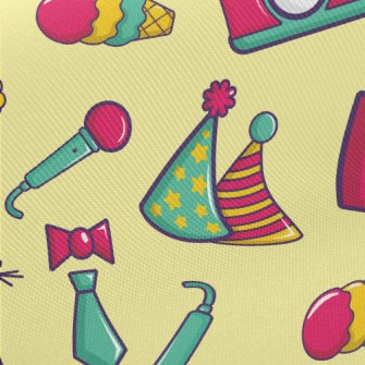 Clown Birthday Party Midweight Cotton Poplin