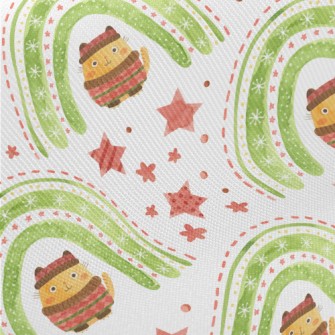 Shiny Rainbow Kitten Midweight Cotton Poplin