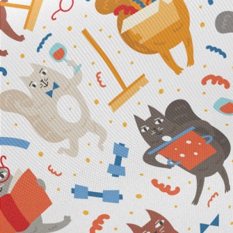 Cat’s Home Life Midweight Cotton Poplin