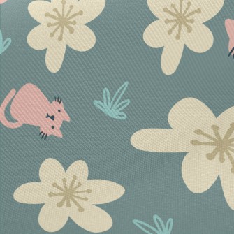 Kitten Little Flower Midweight Cotton Poplin