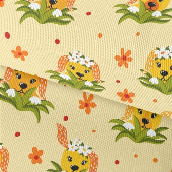 Shy Flower Dog Waterproof Oxford