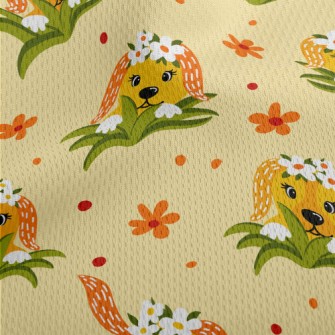 Shy Flower Dog Athletic Mesh Flat Back