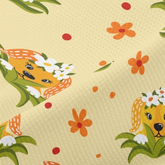 Shy Flower Dog Piqué