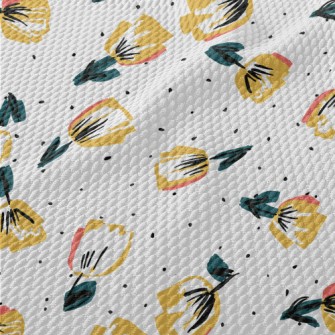 Graffiti Flowers Birdseye Piqué