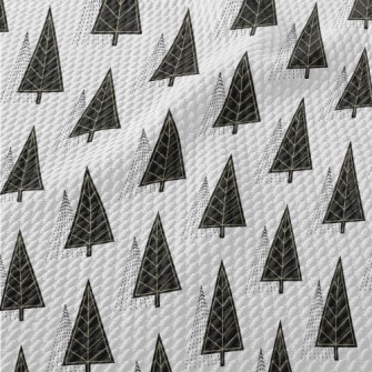 Mysterious Line Trees Birdseye Piqué