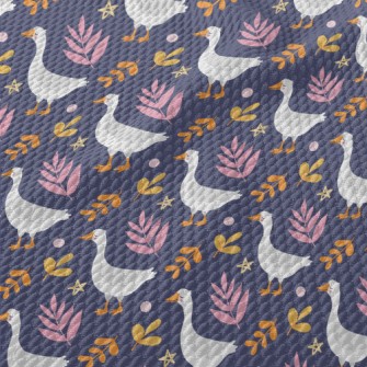 Slow Walking White Goose Birdseye Piqué