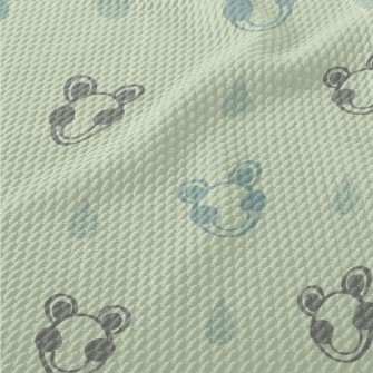 Line Geometric Frog Birdseye Piqué